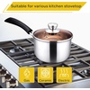 image:imageEfar 3 Quart Saucepan with Lid Stainless Steel Sauce Pan with HeatProof Handles Small Pot for Home Kitchen Restaurant Cooking Dishwasher SafeStainless Steel