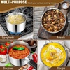 image:imageEfar 3 Quart Saucepan with Lid Stainless Steel Sauce Pan with HeatProof Handles Small Pot for Home Kitchen Restaurant Cooking Dishwasher SafeTriPly