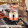 image:imageEfar 3 Quart Saucepan with Lid Stainless Steel Sauce Pan with HeatProof Handles Small Pot for Home Kitchen Restaurant Cooking Dishwasher SafeTriPly