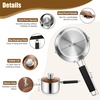 image:imageEfar 3 Quart Saucepan with Lid Stainless Steel Sauce Pan with HeatProof Handles Small Pot for Home Kitchen Restaurant Cooking Dishwasher SafeTriPly