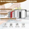 image:imageEfar 3 Quart Saucepan with Lid Stainless Steel Sauce Pan with HeatProof Handles Small Pot for Home Kitchen Restaurant Cooking Dishwasher SafeTriPly