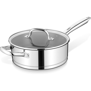 image:imageEfar Non Stick Frying Pans 895 Inch Skillet Set 2 Piece Nontoxic Cookware for Cooking with StayCool Handles Oven Safe amp Compatible with All Stovetops95 Saute Pan w Lid