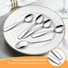 image:imageEfar Dessert Forks Salad Fork Set of 12 67 Stainless Steel Small Fork Silverware for Home Kitchen Restaurant Appetizer Cake Fruit Mirror Finish amp Widen Handle NoToxic amp Easy Clean Heavy Duty68 inch Spoons x 12