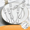 image:imageEfar Dessert Forks Salad Fork Set of 12 67 Stainless Steel Small Fork Silverware for Home Kitchen Restaurant Appetizer Cake Fruit Mirror Finish amp Widen Handle NoToxic amp Easy Clean Heavy Duty68 inch Forks x 12