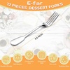 image:imageEfar Dessert Forks Salad Fork Set of 12 67 Stainless Steel Small Fork Silverware for Home Kitchen Restaurant Appetizer Cake Fruit Mirror Finish amp Widen Handle NoToxic amp Easy Clean Heavy Duty68 inch Forks x 12