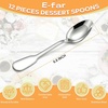 image:imageEfar Dessert Forks Salad Fork Set of 12 67 Stainless Steel Small Fork Silverware for Home Kitchen Restaurant Appetizer Cake Fruit Mirror Finish amp Widen Handle NoToxic amp Easy Clean Heavy Duty68 inch Spoons x 12