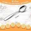image:imageEfar Dessert Forks Salad Fork Set of 12 67 Stainless Steel Small Fork Silverware for Home Kitchen Restaurant Appetizer Cake Fruit Mirror Finish amp Widen Handle NoToxic amp Easy Clean Heavy Duty68 inch Spoons x 12
