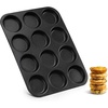image:imageEfar 12Cavity Muffin Top Pan 3 Inch Nonstick Shallow Cupcake Pan for Yorkshire Pudding Eggs Whoopie Pie Cornbread Easy Release amp Clean Standard Size 2 PackNonstick