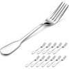 image:imageEfar Dessert Forks Salad Fork Set of 12 67 Stainless Steel Small Fork Silverware for Home Kitchen Restaurant Appetizer Cake Fruit Mirror Finish amp Widen Handle NoToxic amp Easy Clean Heavy Duty68 inch Forks x 12