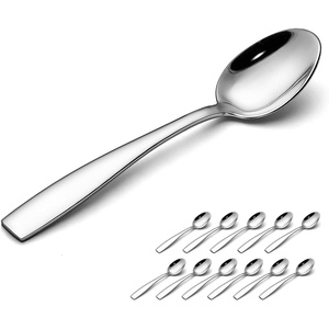 image:imageEfar Dessert Forks Salad Fork Set of 12 67 Stainless Steel Small Fork Silverware for Home Kitchen Restaurant Appetizer Cake Fruit Mirror Finish amp Widen Handle NoToxic amp Easy Clean Heavy Duty68 inch Spoons x 12