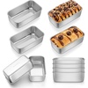 image:imageEfar Mini Loaf Pan Set of 12 Small Stainless Steel Bread Baking Pans for Oven 63 x 35 Inch Tiny Meatloaf Pans for Homemade Bread Pound Cake Brownies Nontoxic amp Dishwasher SafeSet of 10