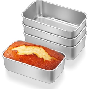 image:imageEfar Mini Loaf Pan Set of 12 Small Stainless Steel Bread Baking Pans for Oven 63 x 35 Inch Tiny Meatloaf Pans for Homemade Bread Pound Cake Brownies Nontoxic amp Dishwasher SafeSet of 4
