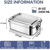 image:imageEfar 2 Pieces Stainless Steel Bento Box Large 2400ml Metal Lunch Box 81oz LeakProof Lunch Food Container with Lids and Divider Reusable Meal Storage for Camping Picnic Travel Work1
