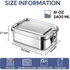 image:imageEfar 2 Pieces Stainless Steel Bento Box Large 2400ml Metal Lunch Box 81oz LeakProof Lunch Food Container with Lids and Divider Reusable Meal Storage for Camping Picnic Travel Work2