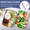 image:imageEfar 2 Pieces Stainless Steel Bento Box Large 2400ml Metal Lunch Box 81oz LeakProof Lunch Food Container with Lids and Divider Reusable Meal Storage for Camping Picnic Travel Work2
