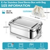 image:imageEfar 2 Pieces Stainless Steel Bento Box Large 2400ml Metal Lunch Box 81oz LeakProof Lunch Food Container with Lids and Divider Reusable Meal Storage for Camping Picnic Travel Work1