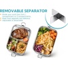 image:imageEfar 2 Pieces Stainless Steel Bento Box Large 2400ml Metal Lunch Box 81oz LeakProof Lunch Food Container with Lids and Divider Reusable Meal Storage for Camping Picnic Travel Work1