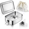 image:imageEfar 2 Pieces Stainless Steel Bento Box Large 2400ml Metal Lunch Box 81oz LeakProof Lunch Food Container with Lids and Divider Reusable Meal Storage for Camping Picnic Travel Work1