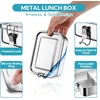 image:imageEfar 2 Pieces Stainless Steel Bento Box Large 2400ml Metal Lunch Box 81oz LeakProof Lunch Food Container with Lids and Divider Reusable Meal Storage for Camping Picnic Travel Work1