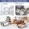 image:imageEfar 2 Pieces Stainless Steel Bento Box Large 2400ml Metal Lunch Box 81oz LeakProof Lunch Food Container with Lids and Divider Reusable Meal Storage for Camping Picnic Travel Work4
