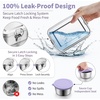 image:imageEfar Stainless Steel Lunch Box for Kids 28oz850ml Leakproof Bento Box with 3 Compartments amp Dressing Container Removable Dividers amp Lockable Clips for LunchSnackTravel Dishwasher SafeBluePurple