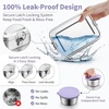 image:imageEfar Stainless Steel Lunch Box for Kids 28oz850ml Leakproof Bento Box with 3 Compartments amp Dressing Container Removable Dividers amp Lockable Clips for LunchSnackTravel Dishwasher SafeBluePurple