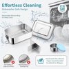 image:imageEfar Stainless Steel Lunch Box for Kids 28oz850ml Leakproof Bento Box with 3 Compartments amp Dressing Container Removable Dividers amp Lockable Clips for LunchSnackTravel Dishwasher SafeBlueBlue