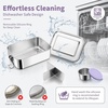 image:imageEfar Stainless Steel Lunch Box for Kids 28oz850ml Leakproof Bento Box with 3 Compartments amp Dressing Container Removable Dividers amp Lockable Clips for LunchSnackTravel Dishwasher SafeBluePurple