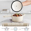 image:imageEfar 1Qt amp 2Qt amp 3Qt Sauce Pan Set with Selfbasting Lids GreenCream
