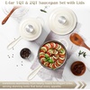 image:imageEfar 1Qt amp 2Qt amp 3Qt Sauce Pan Set with Selfbasting Lids GreenCream