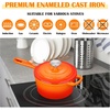 image:imageEfar 1Qt amp 2Qt amp 3Qt Sauce Pan Set with Selfbasting Lids GreenOrange