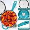 image:imageEfar 1Qt amp 2Qt amp 3Qt Sauce Pan Set with Selfbasting Lids GreenPeacock Green