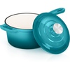 image:imageEfar 1Qt amp 2Qt amp 3Qt Sauce Pan Set with Selfbasting Lids GreenPeacock Green