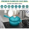 image:imageEfar 1Qt amp 2Qt amp 3Qt Sauce Pan Set with Selfbasting Lids GreenPeacock Green