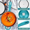 image:imageEfar 1Qt amp 2Qt amp 3Qt Sauce Pan Set with Selfbasting Lids GreenPeacock Green