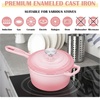 image:imageEfar 1Qt amp 2Qt amp 3Qt Sauce Pan Set with Selfbasting Lids GreenPink