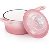 image:imageEfar 1Qt amp 2Qt amp 3Qt Sauce Pan Set with Selfbasting Lids GreenPink