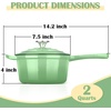 image:imageEfar 1Qt amp 2Qt amp 3Qt Sauce Pan Set with Selfbasting Lids GreenPistachio Green