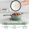 image:imageEfar 1Qt amp 2Qt amp 3Qt Sauce Pan Set with Selfbasting Lids GreenPistachio Green