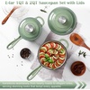 image:imageEfar 1Qt amp 2Qt amp 3Qt Sauce Pan Set with Selfbasting Lids GreenPistachio Green