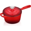 image:imageEfar 1Qt amp 2Qt amp 3Qt Sauce Pan Set with Selfbasting Lids GreenRed