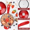 image:imageEfar 1Qt amp 2Qt amp 3Qt Sauce Pan Set with Selfbasting Lids GreenRed