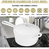 image:imageEfar 1Qt amp 2Qt amp 3Qt Sauce Pan Set with Selfbasting Lids GreenWhite
