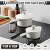 image:imageEfar 1Qt amp 2Qt amp 3Qt Sauce Pan Set with Selfbasting Lids GreenWhite