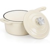 image:imageEfar 1Qt amp 2Qt Enameled Cast Iron Sauce Pan Set with Selfbasting Lids  Small Heavy Duty Dutch Oven Pot for All Kitchen Stove InductionReady amp Easy Clean PinkCream