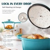 image:imageEfar 1Qt amp 2Qt Enameled Cast Iron Sauce Pan Set with Selfbasting Lids  Small Heavy Duty Dutch Oven Pot for All Kitchen Stove InductionReady amp Easy Clean PinkPeacock Green