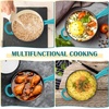 image:imageEfar 1Qt amp 2Qt Enameled Cast Iron Sauce Pan Set with Selfbasting Lids  Small Heavy Duty Dutch Oven Pot for All Kitchen Stove InductionReady amp Easy Clean PinkPeacock Green