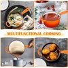 image:imageEfar 1Qt amp 2Qt Enameled Cast Iron Sauce Pan Set with Selfbasting Lids  Small Heavy Duty Dutch Oven Pot for All Kitchen Stove InductionReady amp Easy Clean PinkOrange
