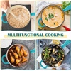 image:imageEfar 1Qt amp 2Qt Enameled Cast Iron Sauce Pan Set with Selfbasting Lids  Small Heavy Duty Dutch Oven Pot for All Kitchen Stove InductionReady amp Easy Clean PinkPeacock Green