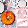 image:imageEfar 1Qt amp 2Qt Enameled Cast Iron Sauce Pan Set with Selfbasting Lids  Small Heavy Duty Dutch Oven Pot for All Kitchen Stove InductionReady amp Easy Clean PinkPink